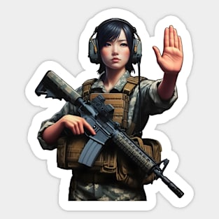 Tactical Girl Sticker